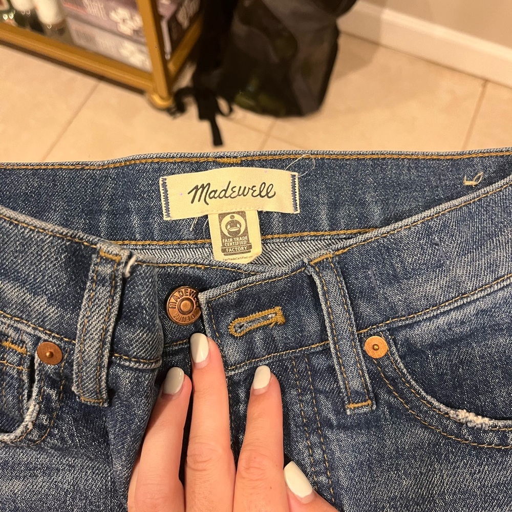 madewell stovepipe straight leg jeans